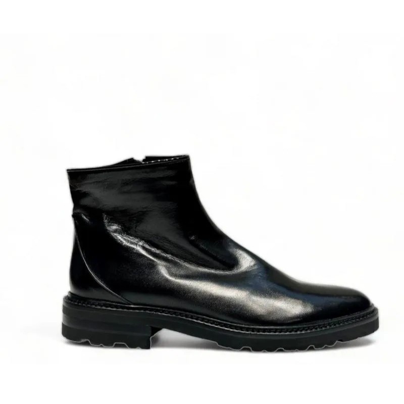 w203955 - bota de cuero negro