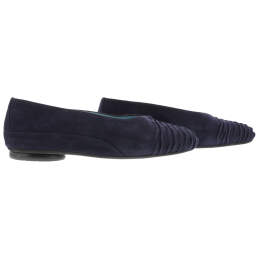 glenn - flat ballerina round toe draped