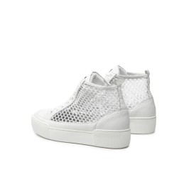 103653 - folding basket in perforated leather