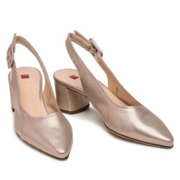 escarpins slingback métalissé