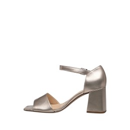 106541 - bronze gold sandal with square heel