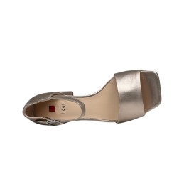 106541 - bronze gold sandal with square heel