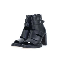 high heel leather sandal