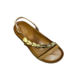 682605 - brown leather sandal for women