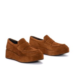 moccasin en nubuck pour femme