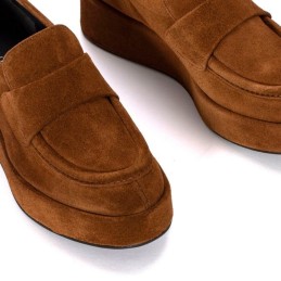 mocassin en nubuck pour femme