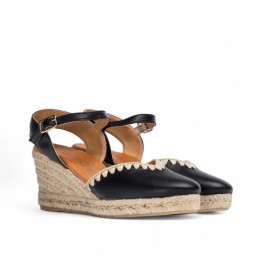 espadrille à talon compensé