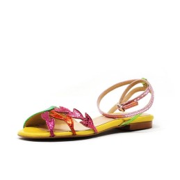 sandals flats bi color