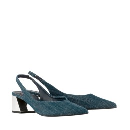 escarpins jeans slingback