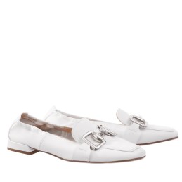 mocasín para mujer blanca