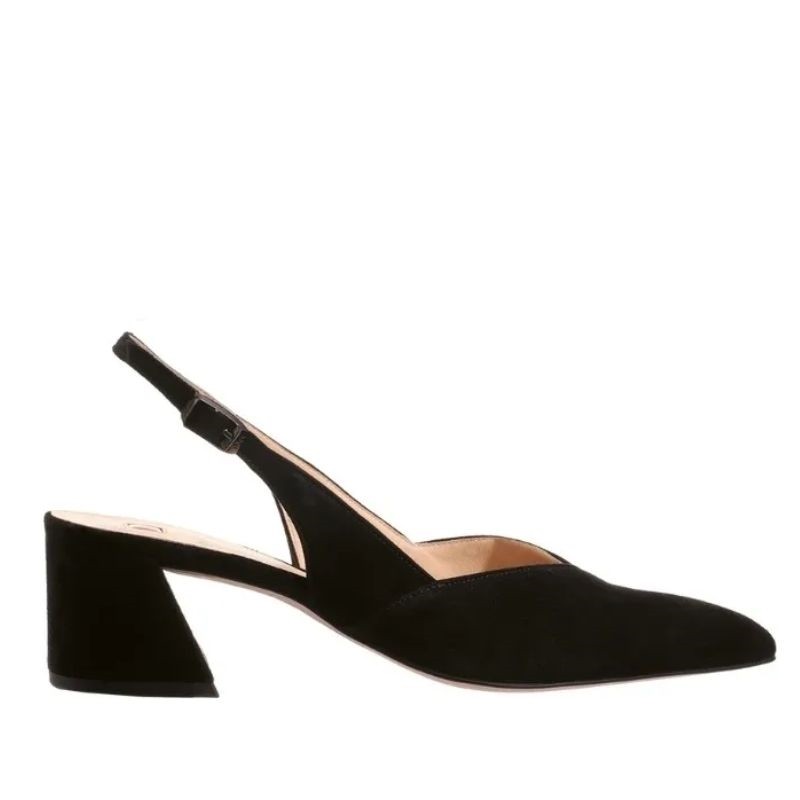 slingback in daim square heel