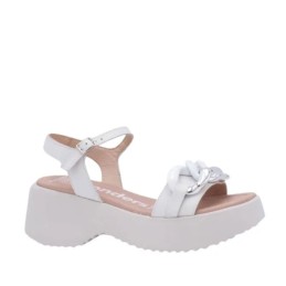 d9723 - white leather sandal