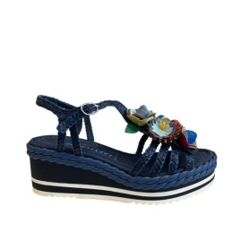 9822 - braided compensated sandals