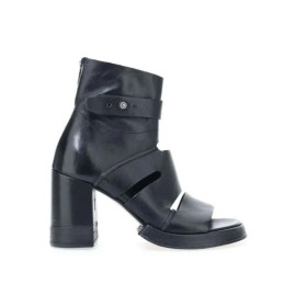 high heel leather sandal