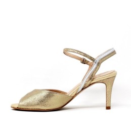 curve - silver gold sandal