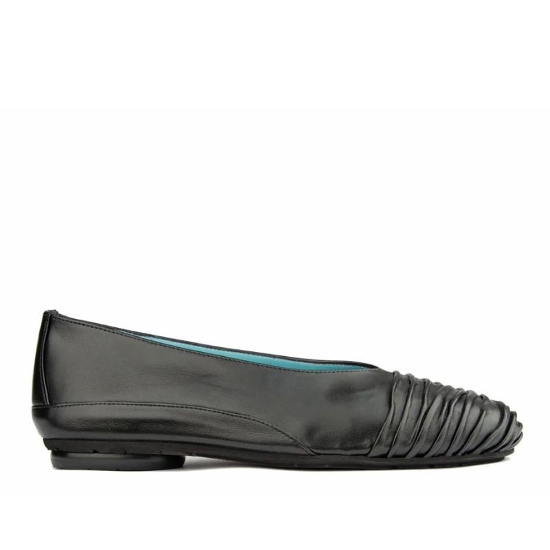 glenn - flat ballerina round toe draped