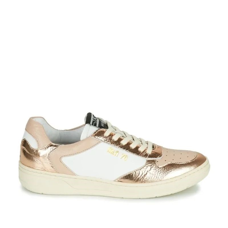 metallic leather sneaker