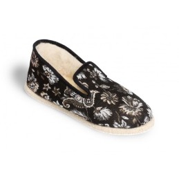 charentaises laine femme fleurs