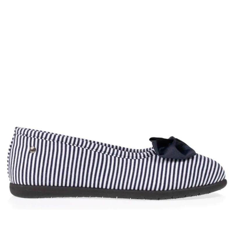 97290 - striped ballerina slippers for women