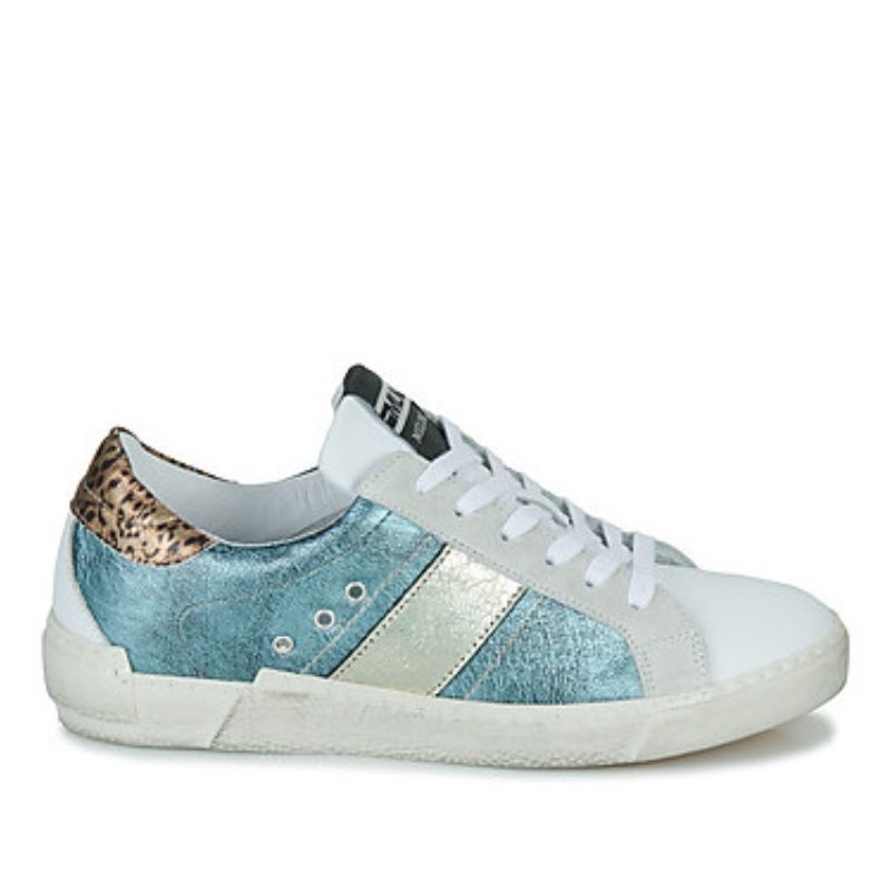 nkc166/149 - metalized blue leather sneaker