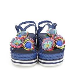 9822 - braided compensated sandals