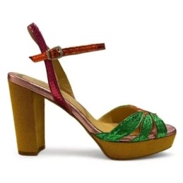 cherry - heel platform sandals