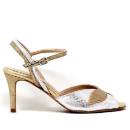 curve - silver gold sandal