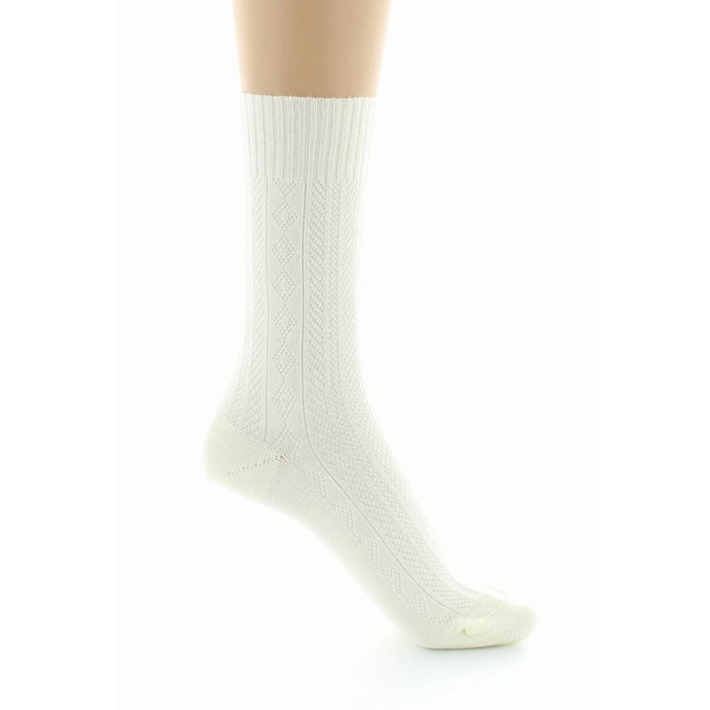 457 - chaussettes femme confort à maille fantaisie