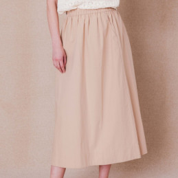 jupe uni coton craquant